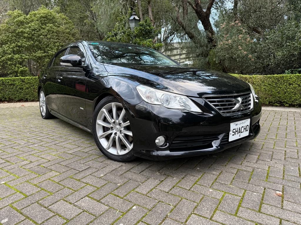 Black Toyota Mark X photographed in Adelaide